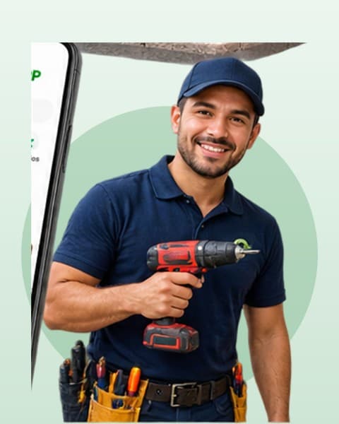 Ilustración de un técnico de reparaciones